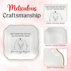 OASSIE Anniversary Couple Gifts for Her - You Are My Penguin, 4x4 Ceramic Jewelry Dish Tray - Romantic Anniversary Wedding Engagement Birthday Gifts for Women Girlfriend Wife, I Love You Gift for Her - color: White - My Penguin