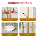 Gold Coat Racks Freestanding with 9 Hooks, Metal Coat Stand with Heavy Marble Base, Entryway Coat Tree Hanger, Purses Racks - style: Coat-13''W