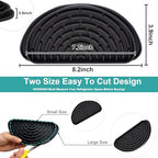 Silicone Refrigerator Drip Tray Catcher 2 packs.Protects Ice and Water Dispenser Pan From Spills,Fit Refrigerator Water Tray, Recycle and Dry Quickly (Semi-Circular, Black+Grey) - size: Semi-Circular