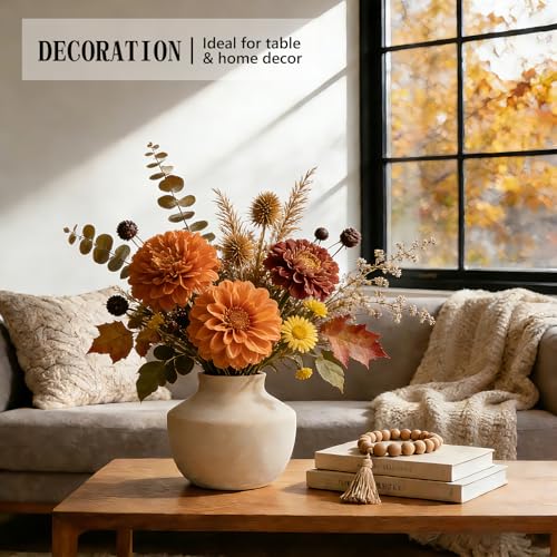 Ceramic Flower Vase, 5.5 Inch Off-White Farmhouse Vase, Handcrafted Weathered Pottery Vase, Small Flower Vase for Home Decor, Living Room, Table, Shelf - color: 5.5"h-off White