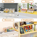 Yieach 3 Tiered Acrylic Display Stands for Cupcake Stand,Perfume Shelf Organizer,Figure and Funko Pop Display,No Installation,Clear Table Risers Display Stands for Collectibles,Makeup and Dessert,1PCS