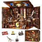 CCCDF DIY Book Nook Library Kit, Miniature Dollhouse Booknook Kit, 3D Wooden Puzzle Bookend Bookshelf with LED Light for Teens and Adults (Beyond Library Max) - style: Beyond Library Max