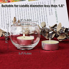 PINIWON 12pcs Clear Glass Tealight Candle Holder, Round Votive Candle Holders, Small Bowl Candle Holder Bulk for Wedding Table Centerpieces Home Decor - size: Small
