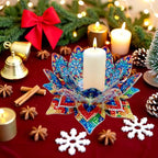 DIY Diamond Art Painting Candlestick Holders Mandala Flower Shape Desk Candle Tray Tabletop Ornaments for Wedding Festival and Party Home Table Centerpiece-Flower04 - color: Flower04
