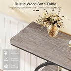 Tribesigns 41.3" Console Table, Industrial 4-Tier Sofa Table Entryway Table with Circle Base, Narrow Wood Accent Tables with Storage Shelves for Living Room, Hallway, Foyer, Gray | Industrial, Sofa Table, Entryway Table, Narrow, Accent Tables, Storage She