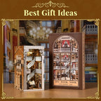 CCCDF Book Nook Kit Library, DIY Miniature House Kit, 3D Wooden Puzzle Dollhouse Kit for Adults and Teens, Bookshelf Booknook with LED Light (Law Library) - style: Law Library