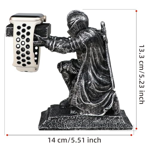 for Apple Watch Charger Stand Holder Compatible with Apple Watch Series Ultra3/Ultra2/11/10/9/8/7/6/5/SE3/SE2(49/46/45/44/42/41/40/38mm) Loyal Knight iWatch Charging Dock, Used as a Tabletop Ornament