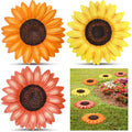 Cinnvoice 3 Pack Garden Stepping Stone Outdoor, Decorative Dimensional Resin Stepping Stones for Patio Pathway Landscaping Walkway Sculpture Yard Backyard Lawn(Sunflower,10 Inches) - size: 10 Inches, style: Sunflower