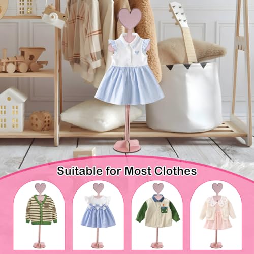 Alipis Child T Shirt Display: Wood Stand Shirt Rack - Portable Hanging Black - Baby Clothes Hanger Rack for Clothing Garment Retail Vendor - color: Pink