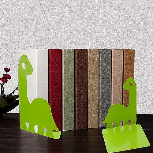 Artkingdome Dinosaur Bookends, Room Ends Books, Holder Racks Stand, Desk School Liberary Book End, Toddler Bookends Decorative 1Pair Green - color: Green