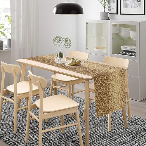 Retro Snake Pattern Table Runner African Natural Grassland Scenery Tablerunner for Kitchen Cafe Dining End Table Sofa Holiday Wedding Home Decor 13x36in - color: Fur-11, size: 13x36in