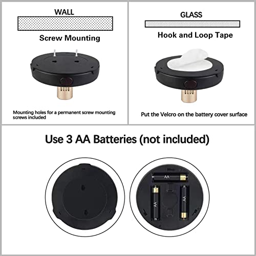 Battery Operated LED Spotlight, Picture Spot Lights, Indoor Uplighting, Puck Lights with Remote, Plants Tree Spotlight, Display Light for Paintings Dartboard Portrait-Gold - color: Gold