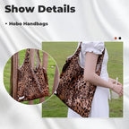 DGAZ Designer Shoulder Bags for Women, Luxury Tote Bag with Zipper, Large Shoulder Hobo Bags - color: Leopard B
