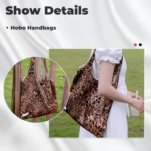 DGAZ Designer Shoulder Bags for Women, Luxury Tote Bag with Zipper, Large Shoulder Hobo Bags - color: Leopard B