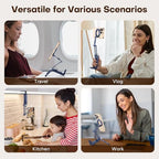 OMOTON TP02 360°Rotating for MagSafe Tripod Mount, Adjustable Aluminum Magnetic Phone Tripod for iPhone 17/16/15/14 Pro Max Air, Foldable Cell Phone Stand Fits Vlog, Gym, Travel Essentials, Navy Blue - color: 3-Navy Blue