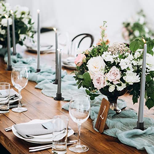 Matte Black Candle Holder Set of 8 for Taper & Led Candles Decorative Candlestick Holders for Wedding Dinning Party Decor Anniversary Housewarming Gift for Women Men - color: 211165-8