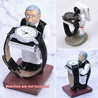 Cute Resin Watch Display Stand, Housekeeper/Astronaut Resin Figurine Jewelry Watch Organizer, Eyeglass Bracelet WristWatch Display Holder for Office Desktop Home Store Decoration(SIZE:Old Housekeeper) - size: Old Housekeeper