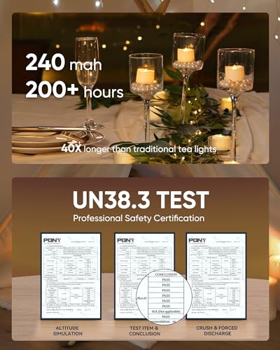 Homemory 48-Pack Novelty Flickering Flameless Tea Lights Candles, 200+Hours Battery-Operated LED Fake Candles for Wedding Table Centerpieces,Proposal,Anniversary, Ivory Base, Ø1.5'' × H1.3'' - color: Warm White Glow, Ivory Base, size: Pack of 48