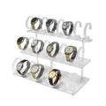 3-Tier Watch Display Stand Organizer, 24 Piece Jewelry Holder Rack Watch Display Holder Watch Display Rack -Clear Acrylic