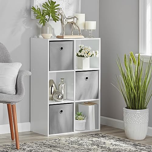 6-Cube Storage Rack, Equipped with Hardware Accessories and Installation Instructions. Suitable for Home and Office Can be Placed Horizontally or Vertically.