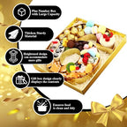 SiliFine 12" Charcuterie Number Shaped Mache with Clear Lid Fillable Sweets Serving Trays Paper Mache Cupcake Candy Box for 2025 Graduation Party Graduation Celebration(Gold,Number 6/9) - color: Gold, style: Number 6/9
