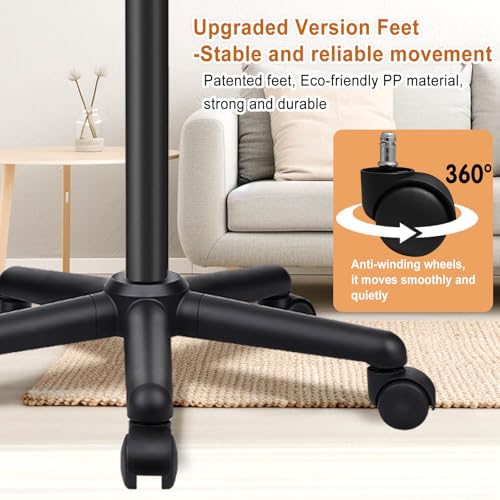 Black Salon Tray Height Adjustable Hair Color Tray with Wheels for Spa or Home Use - color: M-black