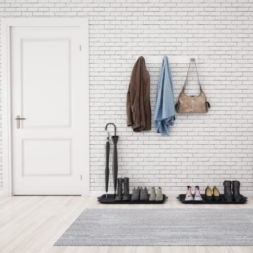 Matace 2 Pack Rubber Small Boot Tray for Entryway,Boot Mat,Shoe Tray,Shoe Mat for Indoor and Outdoor Use, 27.95"x 15.74" (Pack of 2) - size: 29.5"L x 15.7"W x 1.2"Th (Pack of 2)