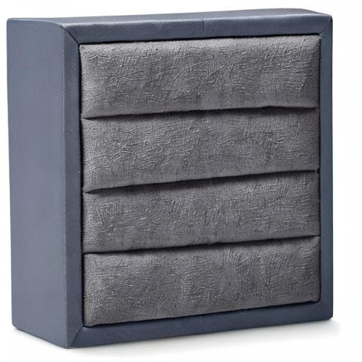 Oirlv Premium Leather Ring Display Stand Small Ring Tray Showcase Jewelry Display Home Organizer(Grey) - color: Grey