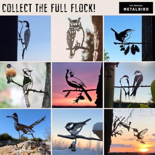 METALBIRD - Hummingbird - Outdoor Tree Ornaments in Corten Steel - Metal Art Proudly Made in The USA