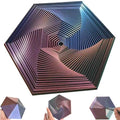 Fractal Fidget Hexagon - Suitable for Relieving Stress, Anxiety, and Tension | Autism, ADHD | Desk Adult Fidgeting Stress Relief Gift (Green Purple Copper 35 Rings) - color: Green Purple Copper (35 Rings)