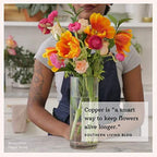 Flower Food Alternative for Fresh Cut Flowers. Copper Charm Keeps Flower Water Clean and Clear. Just Place it in the Vase, Reusable (1) - color: Heart, size: Pack of 1
