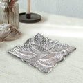 BBH Home's Handmade Silver Novelty Shaped Aluminium Tray 6.88 x 6.88 x 0.78 AMBBVK043AB2020 - color: Silver