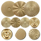 NUOBESTY 1 Set Metal Circle Wall Art Ornament Modern Golden Hanging Sculpture for Living Room Bedroom Bathroom Decoration