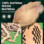 Wooden Vase for Lego Flowers, Display Stand for Lego Flower, Cool Artistic Carving Vase with Hollow Flower Pattern for Flower Lovers (Wood) - color: Wood-flower