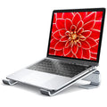 Soqool Laptop Stand for Desk,Aluminum Computer Stand for Cooling,Sturdy Stable Ergonomic Laptop Riser Compatible with MacBook Pro Stand Air/Dell/HP/Lenovo 10-16.2inch Notebook,Work Home Office - color: Silver