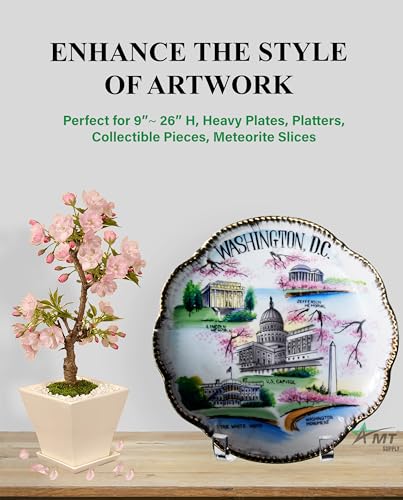 AMT 9 Inch Acrylic Plate Display Stand - Holder Frame, Picture, Decorative Plate, Book, Photo Easel - color: 9 Inch