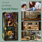 MiniCity DIY Book Nook Kit, DIY Miniature Dollhouse with Lights for Adults and Teens (Down The Rabbit-Hole Alice in Wonderland) - style: Down The Rabbit-Hole Alice in Wonderland