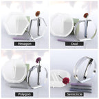 Resin Molds Vase Plant Propagation Station Epoxy Silicone Molds with 12 Test Tubes Hydroponic Flower Holder Home Office Decoration (Round, Semicircle, Oval, Dodecagon) - color: 4 vase mold 12 tubes
