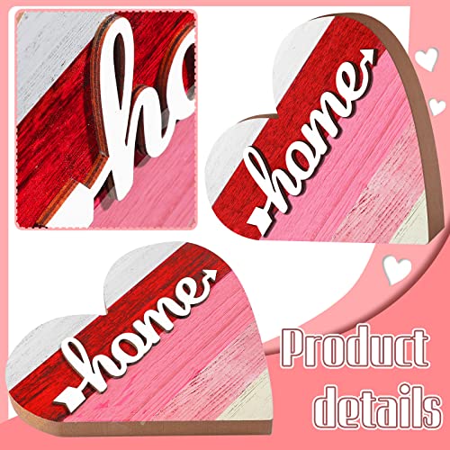 Jetec 2 Pcs Rustic Wooden Heart Table Decor, Daisy Farmhouse Home Decor, Bless This Home & Be Kind Sign for Living Room, Dining Room, Shelf & Mantel, Ideal Housewarming & Birthday Gift(Sweet Style) - style: Sweet Style