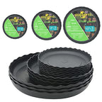 12Pcs Plant Saucer, 6 8 10 Inch Durable Plastic Plant Tray, Black Round Plant Pot Saucers, Drip Tray for Indoor and Outdoor Garden - color: Black (6" 8" 10")