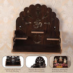 Wooden Wall Mounted Hanging Puja Temple|God Stand for Pooja Room Mandir| Devghar Stand Temple| Home Temple|Table Top Mandir |Home Wall Temple Waterproof - size: Tristand Wooden Temple