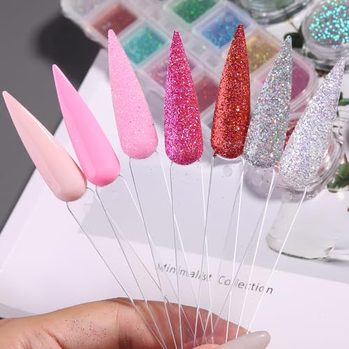 150 Pcs Nail Swatch Sticks with Ring, Clear Pointed Shaped Nail Art Polish Display Tips, Stiletto False Nail Sample Sticks, Nail Practice Color Display Board Manicure Home DIY Salon Supplies - color: Clear Stiletto Shaped