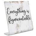 Everything is Figureoutable Sign, Inspirational Gift for Woman, Men, Workers, Friends,Motivational Desk Sign Decorations for Home Office Desk Bar Cubicle Table Shelf Plaque Sign Decor dksg15 - style: Everything is Figureoutable