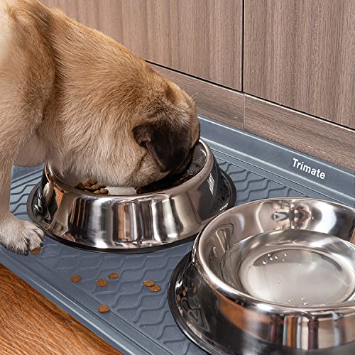 All Weather Boot Tray, Extra Large Size by Trimate -Water Resistant Plastic, Multi-Purpose for Shoes, Pet Feeding Trays, Mudroom Entryway, Garage, Indoor or Outdoor – Extra Large, 40”x20”(Grey) - style: Grey