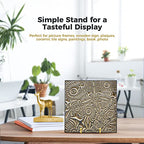 TR-LIFE Plate Display Stand - 4.5 Inch Holder + Metal Frame for Picture, Decorative Plate, Photo Easel, Tabletop Art (Gold 2 Pack) - size: 4.5 Inch