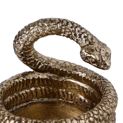 NIKKY HOME Gold Snake Tealight Candle Holders Set of 2, Centerpiece Table Decorations, Decorative Metal Stand for Tea Light Candles, Votive Candles