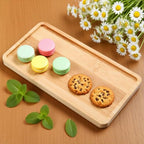 Rectangular Bamboo Tray – 6.9” × 3.5” Outer Size, 6.5” × 3.1” Inner Size, Natural Decorative Organizer for Bathroom, Vanity, Toilet Tank Top, Desk, Entryway or Kitchen Use. - style: Rectangle 6.9x3.5”