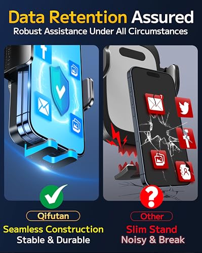 Qifutan Dash Mounted Holders Phone Holders for Your Car Phone Mount for Car Windshield Dashboard Air Vent Universal Desk Mounts Hands Free Automobile Cell Phone Holder Fit for iPhone Smartphone - style: Dash-B