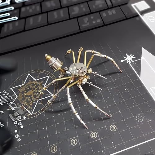 Mechanical Metal DIY 3D Spider Model Insect Brass Puzzle Assembly DIY Gift Craft Hobby for Men for Family and Friends(Mechanical Spider) - style: Mechanical Spider