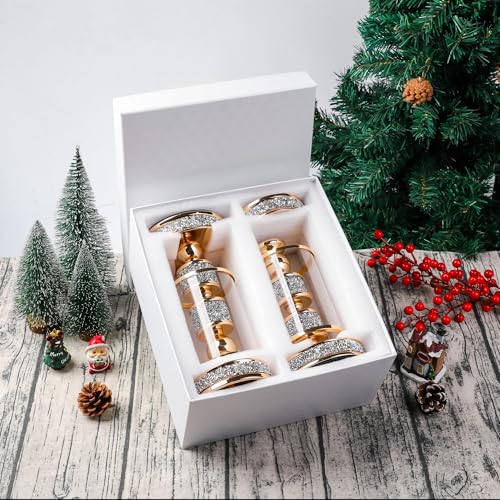 15.9" Tall Pillar Candle Holder with Wind Proof, Metal Hurricane Holders, Crystal Candle Holders for Table Centerpieces, Home Decor, Wedding, Dining Table (2, Gold, for Pillar Candles up to 3"x5") - color: Gold, size: Large
